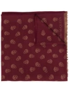 Alexander Mcqueen Skull Scarf In Red