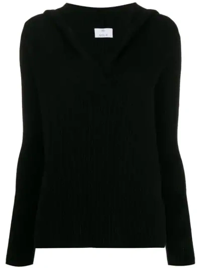 Allude Gerippter Pullover In Black