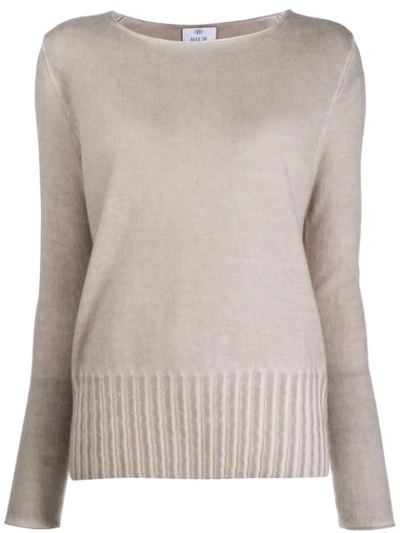 Allude Ribbed Knit Sweater In Neutrals