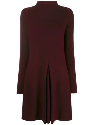 Allude Shift Dress In Red