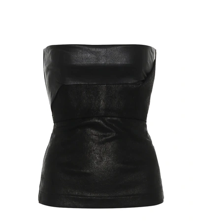 Rick Owens Panelled Stretch Fit Bustier Top In Black