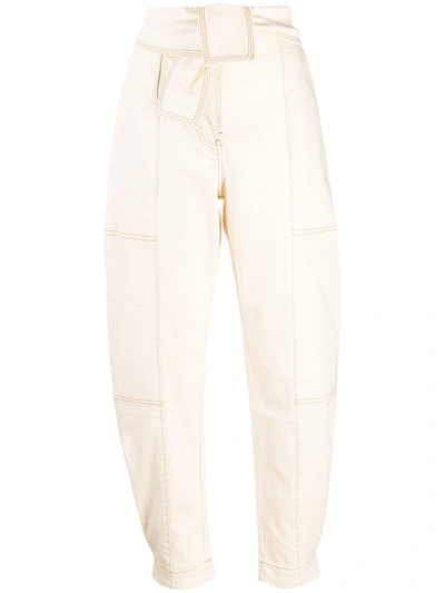 Ulla Johnson Storm High-rise Tapered Jeans In Blanc