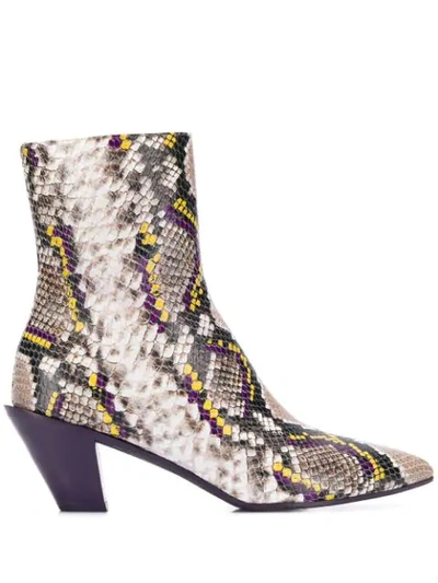 A.f.vandevorst Ankle Boots In Purple