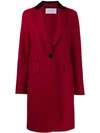 Harris Wharf London Single Breasted Coat In Red