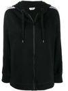Fendi Roma Amor Zipped Hooded Sweater In Black