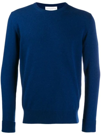 Ballantyne Fine Knit Sweater In Blue