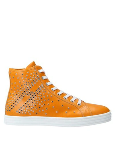 Hogan Rebel Sneakers In Orange