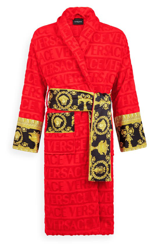 red versace robe