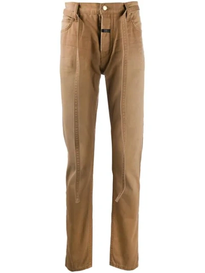 Fear Of God Straight-leg Trousers In Brown
