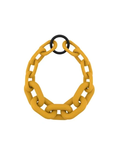 Simon Miller Chunky Chain Choker In Yellow