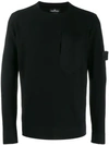 Stone Island Shadow Project Round Neck Sweater In Black