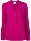 Stella Mccartney Eva Silk Crepe De Chine Blouse In Purple