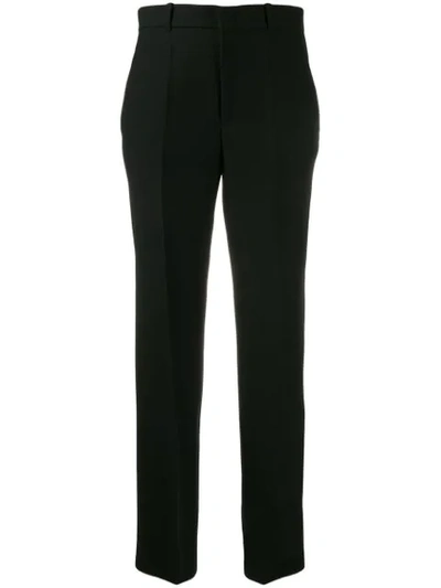 Gucci Straight Leg Wool & Silk Cady Crepe Pants In Black