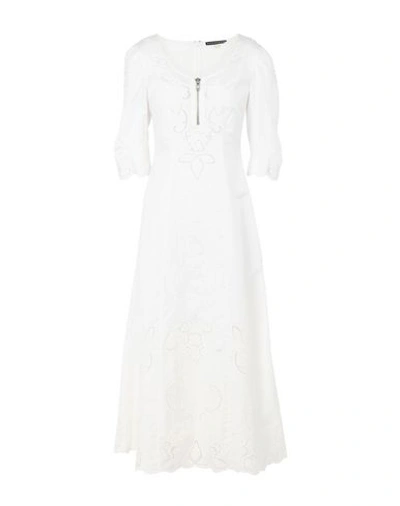 Alexa Chung Long Dresses In White