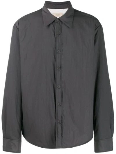 Maison Flaneur Lightweight Shirt Jacket In Grey