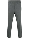 Maison Flaneur Elastic Waist Trousers In Grey