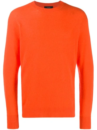 Maison Flaneur Fine Knit Jumper In Orange