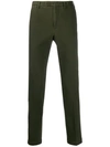 Pt01 Plain Skinny Fit Trousers In Green