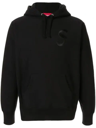 Supreme Embroidered S Hoodie In Black