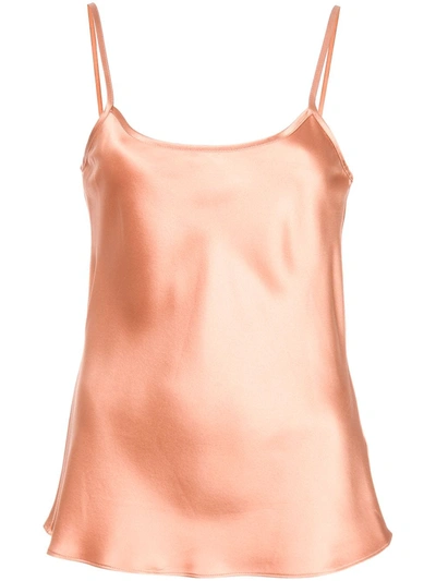 Voz Sleeveless Round Neck Top In Pink