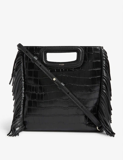 Maje Womens Black Bag-119mcroco 1 Size In Black