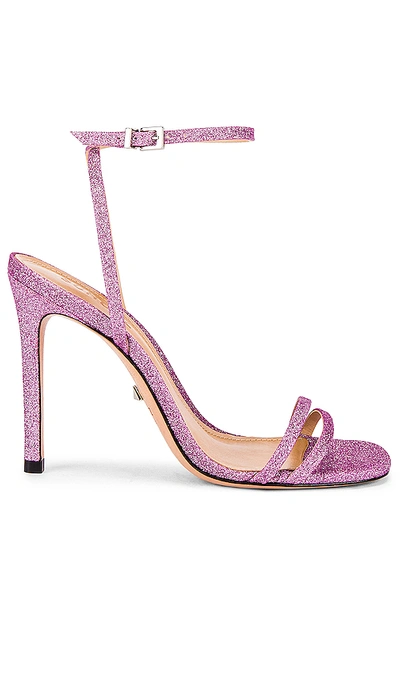 Schutz Altina Heel In Light Pink Glitter