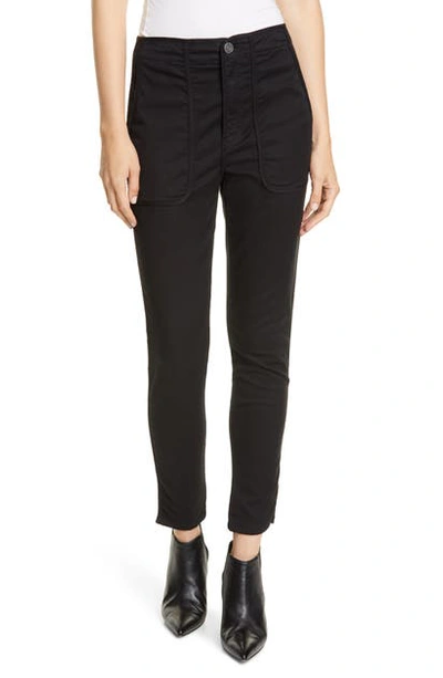 Joie Andira Patch-pocket Skinny Pants In Caviar