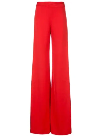 Alexis Roque Slit Trousers In Red