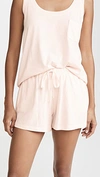 Skin Olive Shorts In Pearl Pink