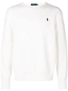 Polo Ralph Lauren Embroidered Logo Sweater In White