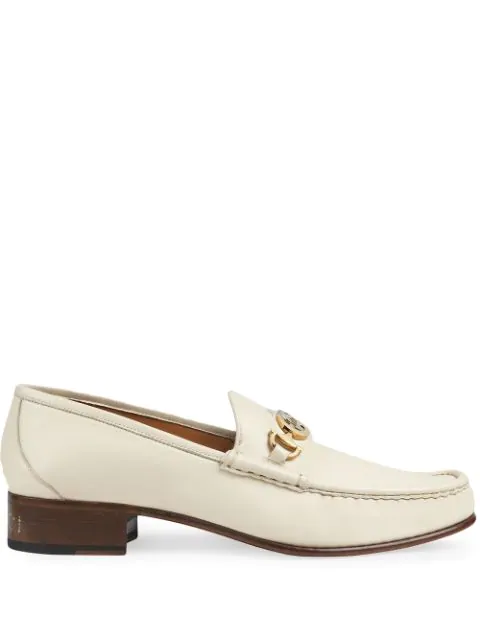 leather loafer with interlocking g horsebit