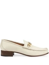 Gucci Leather Loafer With Interlocking G Horsebit In White