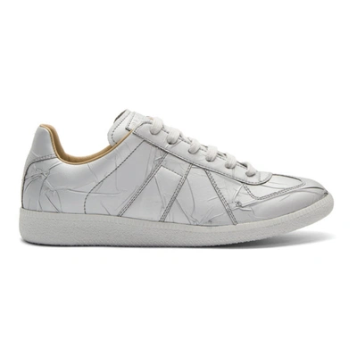 Maison Margiela Replica Satin Low-top Sneakers In H3809 Metgr