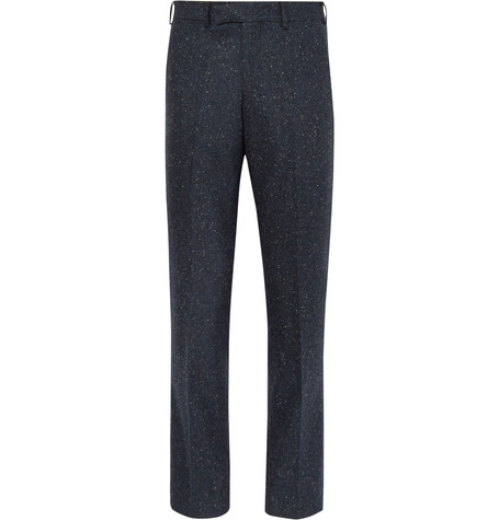 Casely-hayford Basalto Slim-fit Slub Wool-blend Suit Trousers | ModeSens