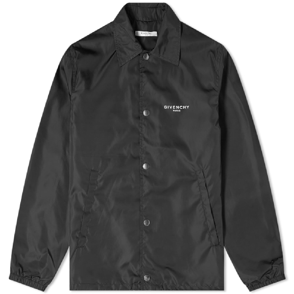 Givenchy Paris Logo Coach Jacket In Black | ModeSens
