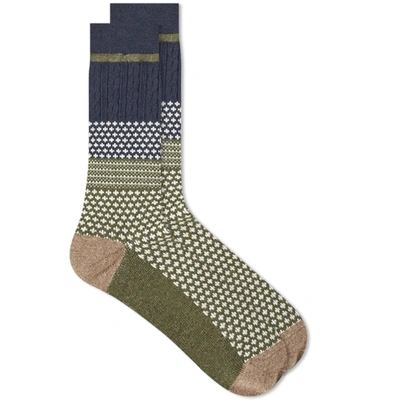 Anonymous Ism Chestnut Jq Crew Sock In Green