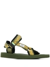 Suicoke Double Strap Sandals In Green