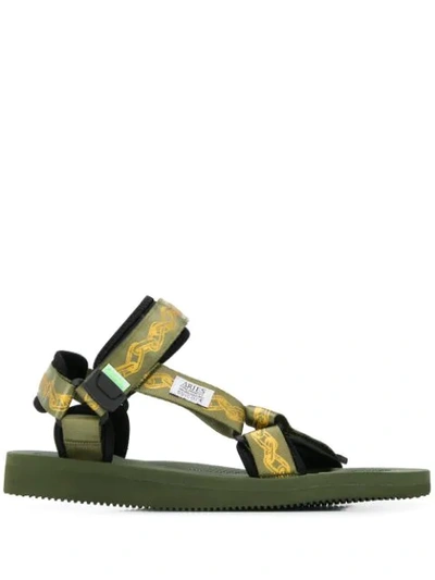 Suicoke Double Strap Sandals In Green
