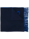 Polo Ralph Lauren Intarsia Logo Scarf In Blue