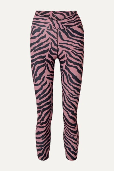 Year Of Ours Veronica Tiger-print Stretch Leggings In Pink