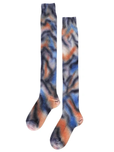 Missoni Tie Dye Print Socks In Multi