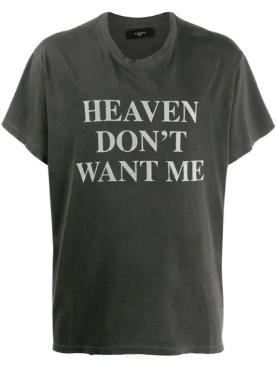 Amiri Heaven And Hell Cotton-jersey T-shirt In Grey