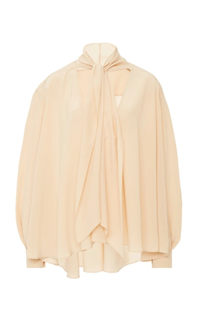 Givenchy Pussy-bow Crepe De Chine Top In White