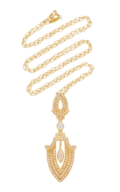 Mindi Mond Victorian Diamond Regal Pendant In Gold