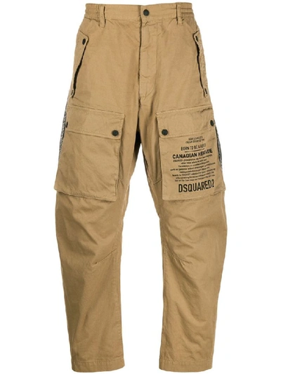 Dsquared2 New Cargo Pants In Camel