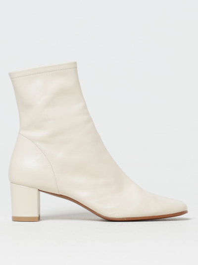 By Far Ivory Sofia Ankle Boots In White