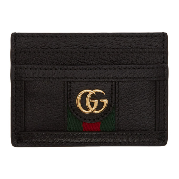 Gucci Black Ophidia Card Holder In 1060 Black | ModeSens