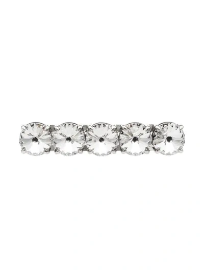 Miu Miu Crystal-embellished Hair Slide In White