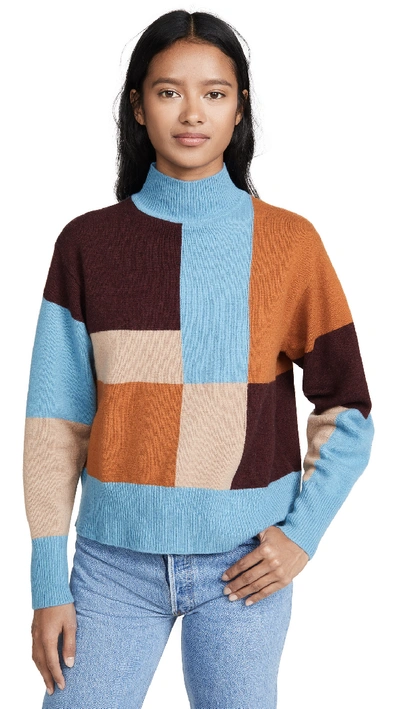 Equipment Voulaise Color-blocked Sweater In Amphora Multi