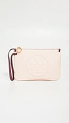 Tory Burch Perry Bombe Wristlet In Shell Pink